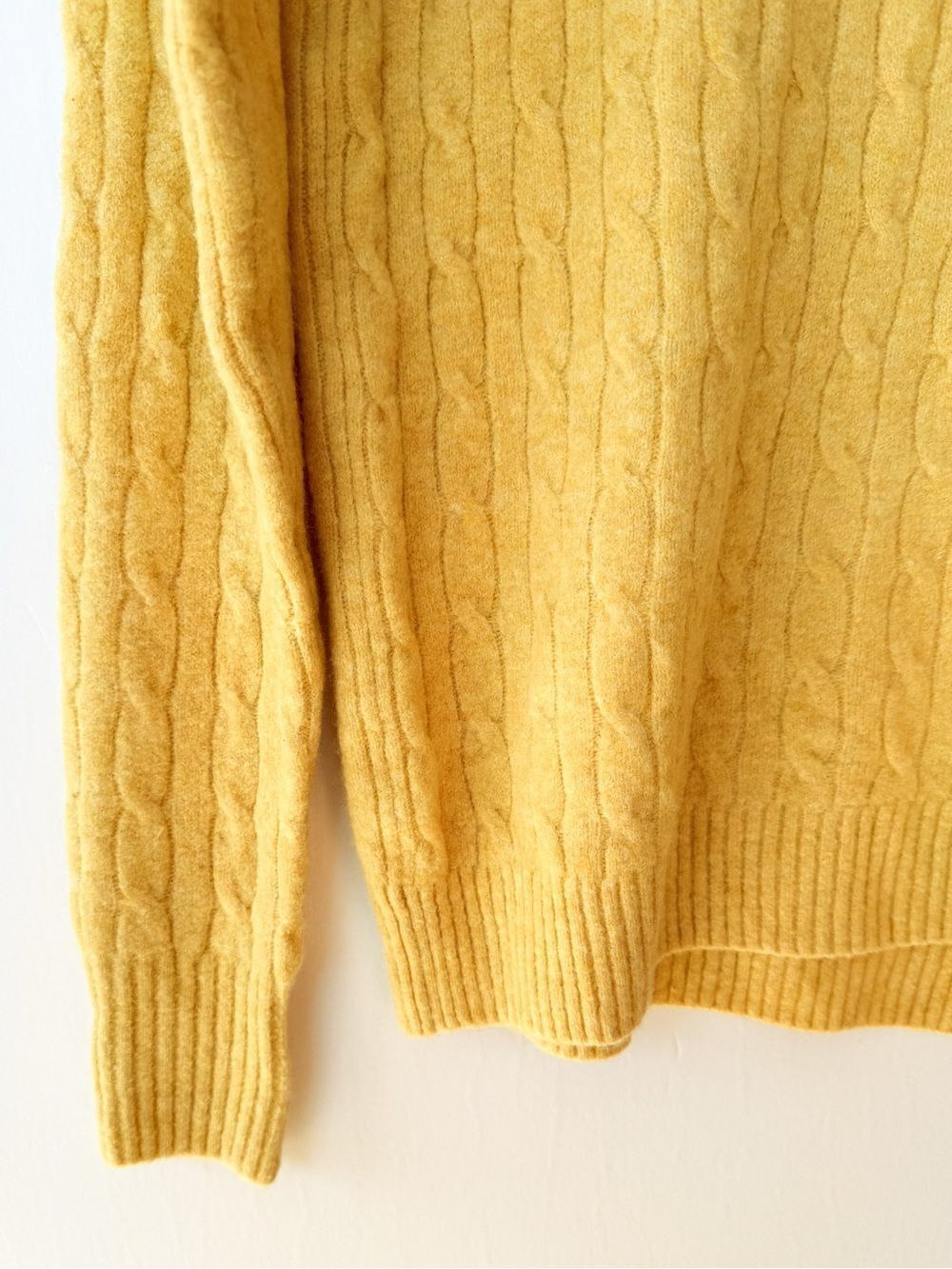 NWT J. Crew Factory Butter Yellow Extra Soft Cable Neck Mock Neck Sweater Small - Picture 3 of 8